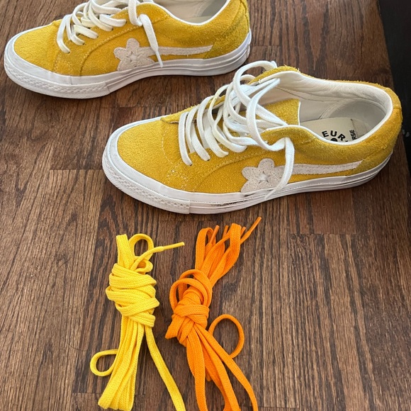 CONVERSE Golf La Fleur One Star, OX Solar/Power Yellow/White. Wom.6/Men's 4. - Picture 4 of 8